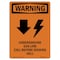 Signmission OSHA Warning Sign, 24" Height, Aluminum, Underground Gas Line, Portrait, 1824-V-13585 OS-WS-A-1824-V-13585 - alternate 1